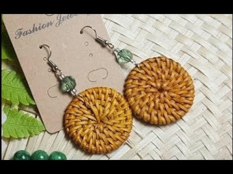 DIY | Cómo hacer aretes de bambú y ratán! Manualidades