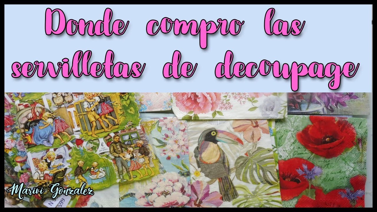 Donde compro las servilletas para decoupage y papel soft  para mis trabajos