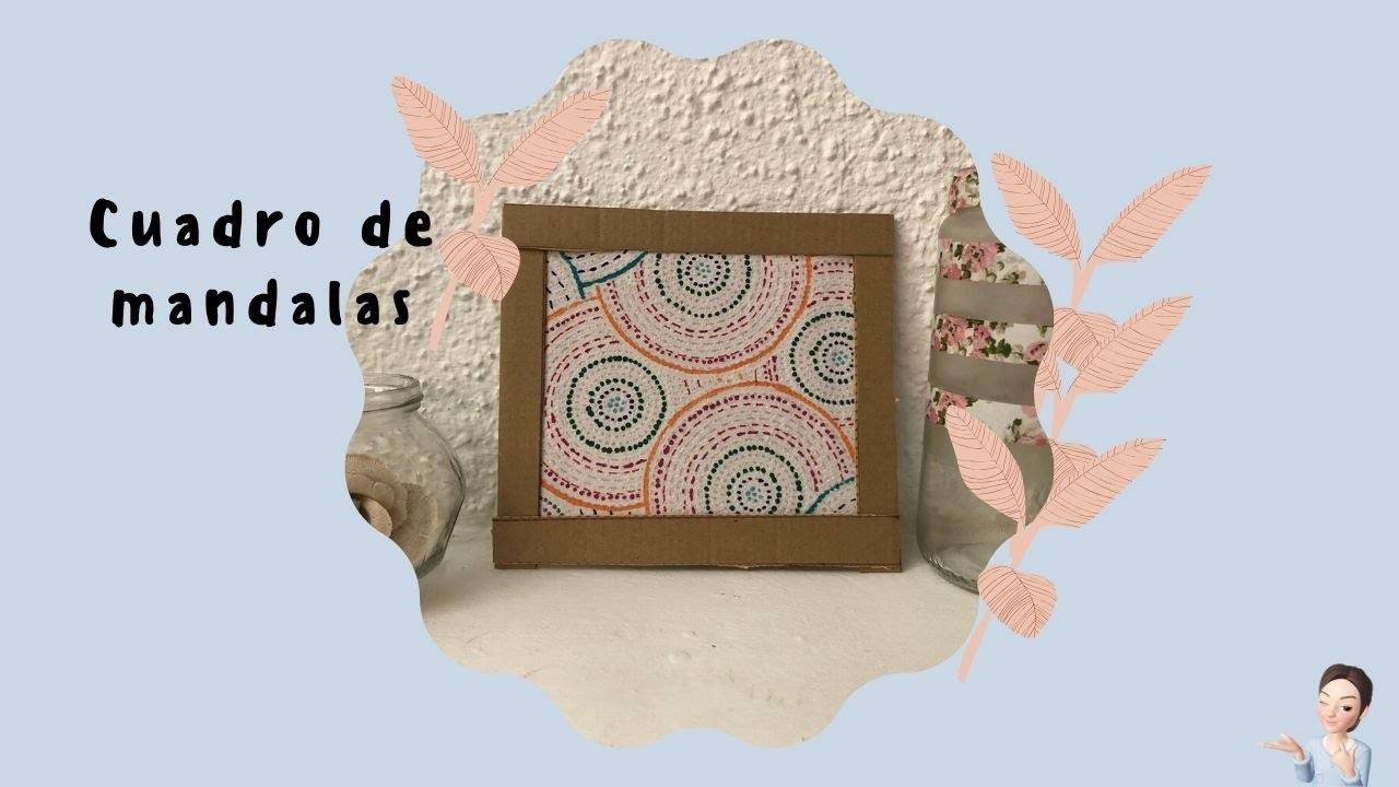 Manualidades. Cuadro de mandalas con servilletas de cocina. ¡¡Ideal para el día de la madre!!