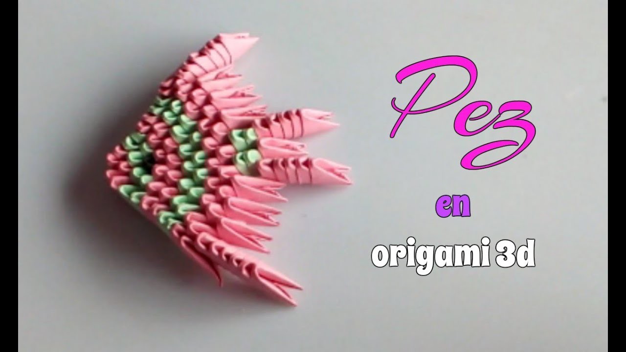 MINI PEZ en ORIGAMI 3D.fácil y rápido.pocas piezas.