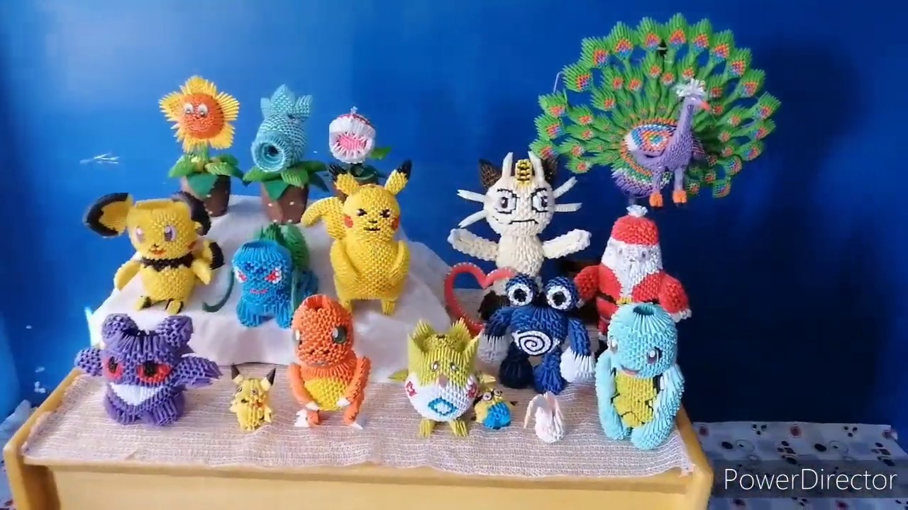 ORIGAMI 3D COLECCION DE POKEMON Y PLANTAS VS ZOMBIS 2020