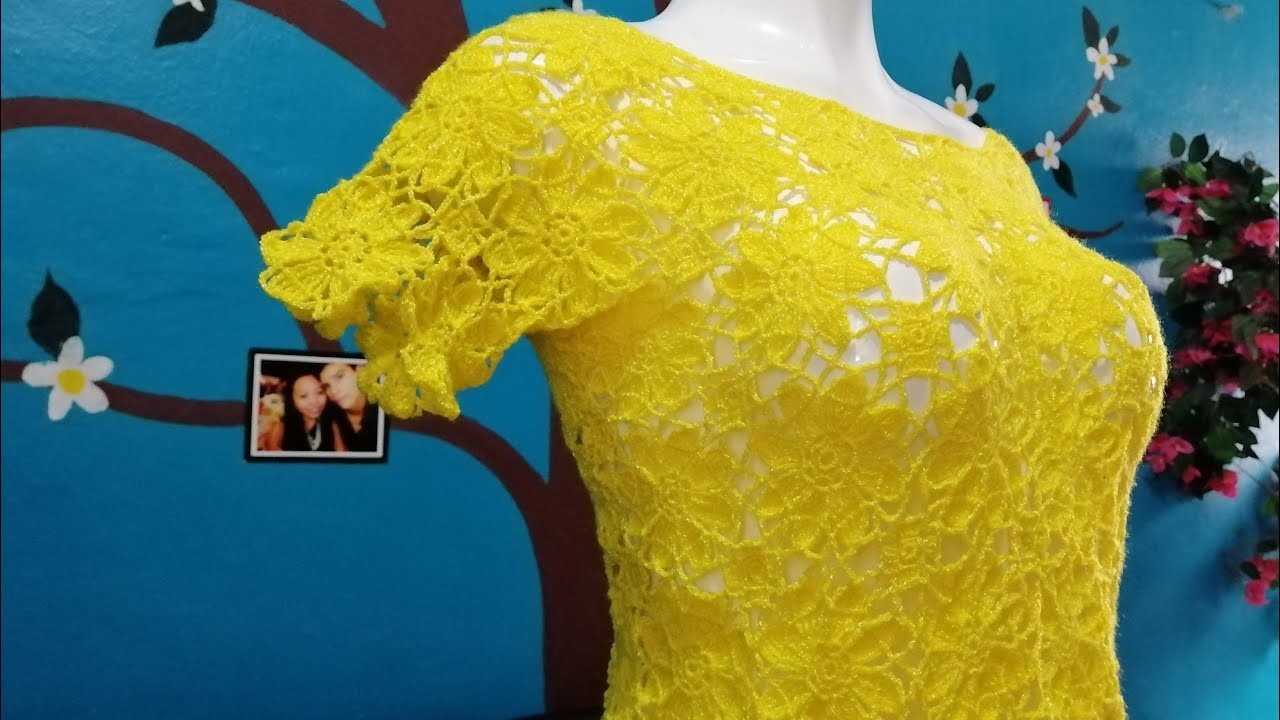 Blusa amarilla tejida a crochet | Parte 1 |  10 de mayo día de la madre ????????