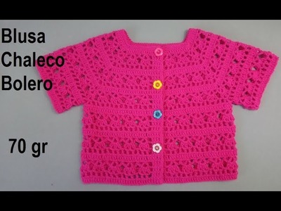 Blusa,chaleco o bolero a crochet punto hermoso #tejidosbebe #crochet #tejidos