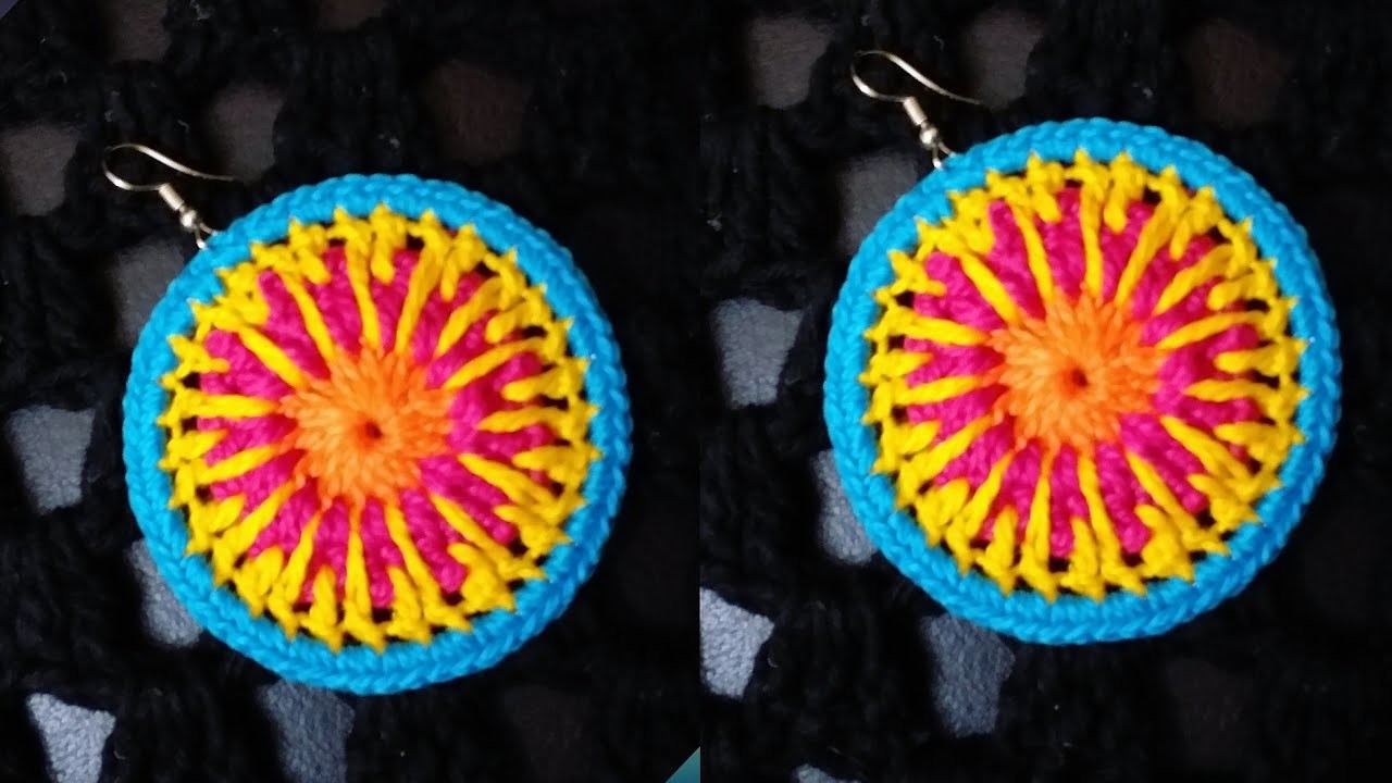 Brinco de croche Mandala, tutorial passo a passo rápido de fazer. #marcialobocroche #hadmade #diy