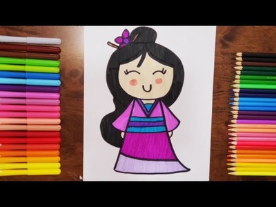 Como dibujar a la princesa Mulán ⛩????????| how to draw Mulán