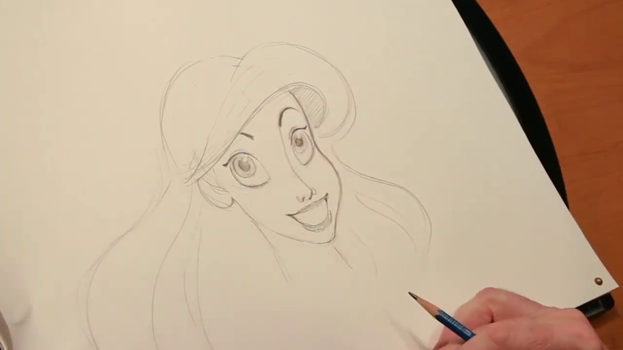 Cómo dibujar a La Sirenita, Ariel.