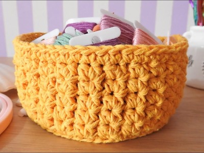 Como hacer una cesta a crochet parte 1. diseño propio. Honey