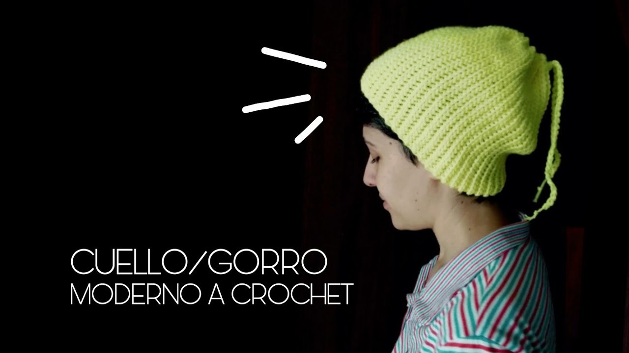 Cómo tejer un Cuello.Gorro a Crochet | Simple y Moderno!