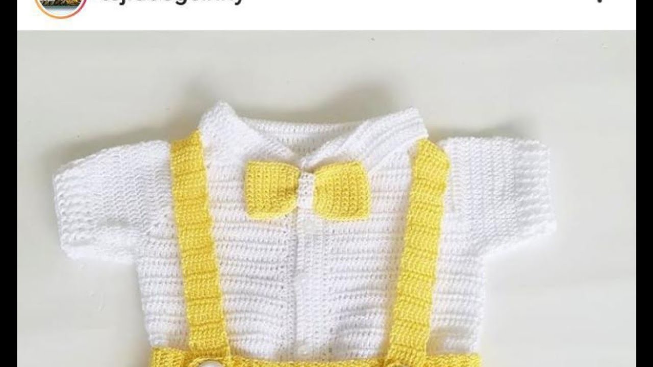 Corbatin tejido a crochet para bebés