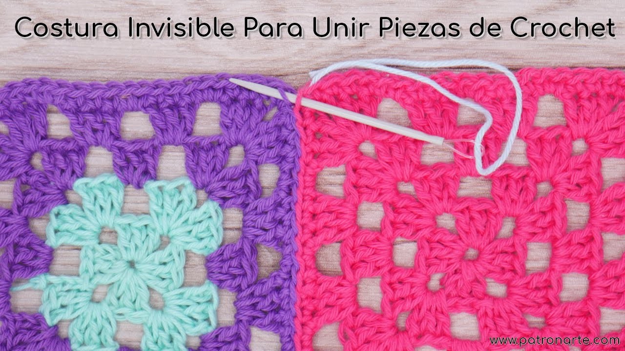 Costura Invisible Para Unir Dos Piezas de Crochet Ideal Para Granny Squares, Prendas y Complementos
