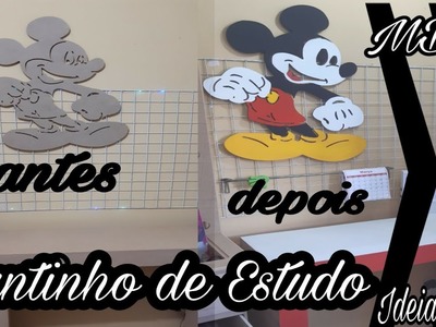 DIY CANTINHO DE ESTUDOS PINTURA DA MESA @FATIMAMOTTA