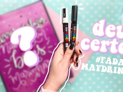 DIY FICHÁRIO CUSTOMIZADO COM CANETA POSCA | #FadaMayDrinha ep.01