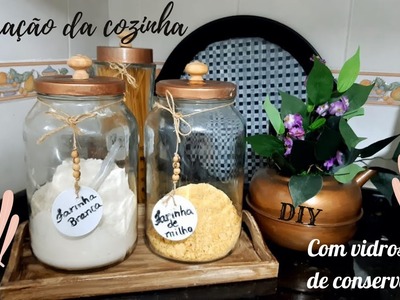O que fazer com vidros de palmito - Série: renovando a cozinha - DIY #dolixoaoluxo Renata Clappis