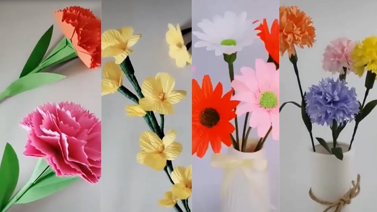 10 Ideas De Decoración Con Flores De Papel Manualidades Fáciles Para Hacer En Casa.