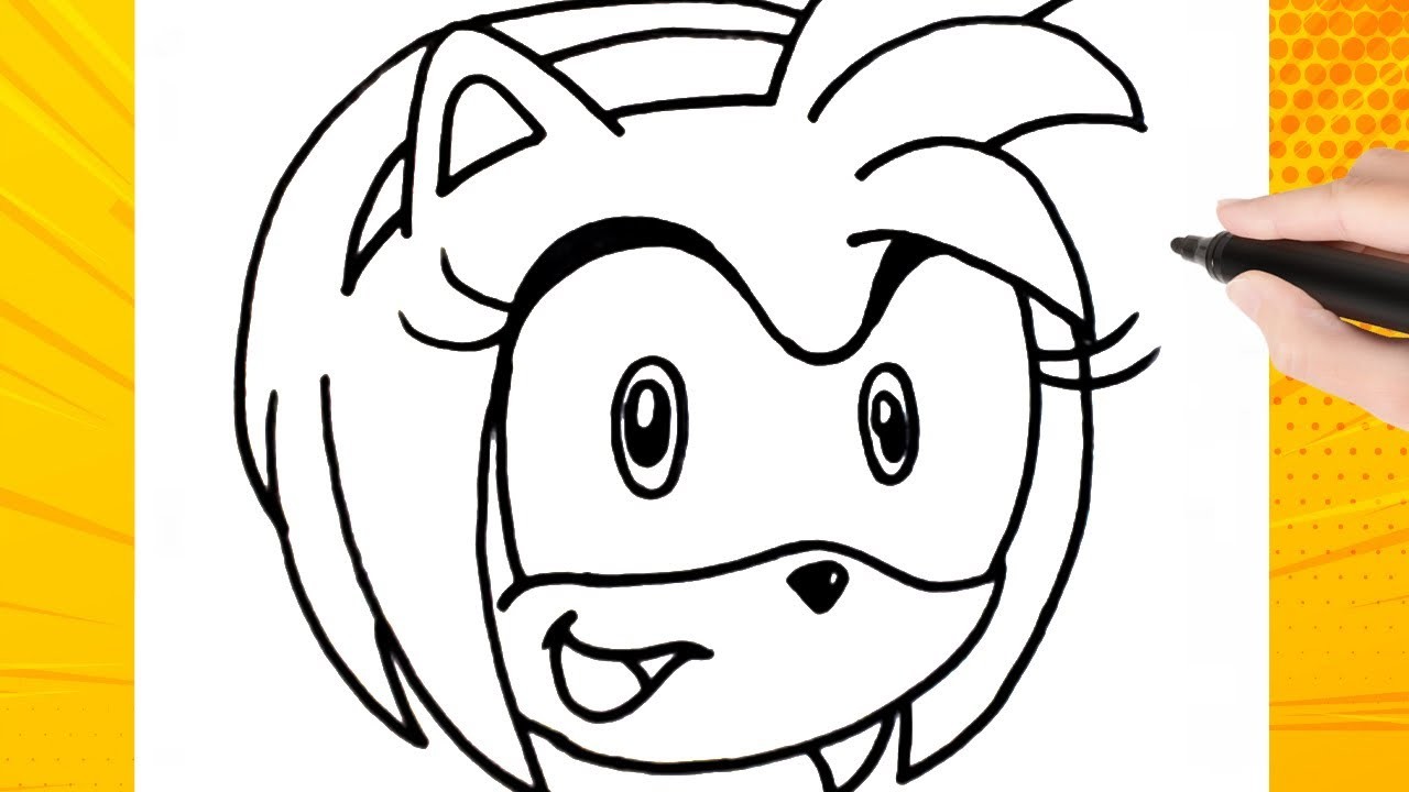 Como dibujar a AMY ROSE - Sonic paso a paso