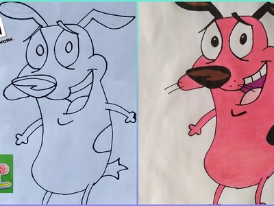 Como dibujar a Coraje el perro cobarde | How to draw Courage the Cowardly Dog