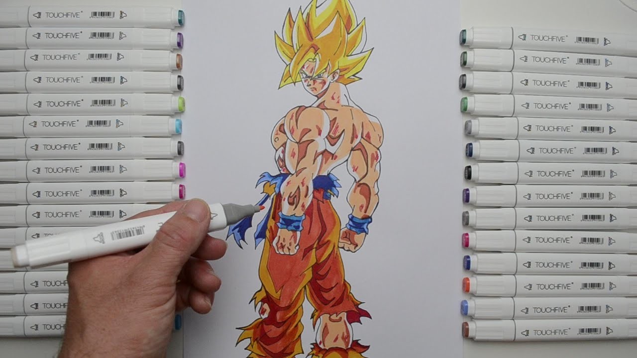 Cómo Dibujar A Goku Ssj Paso A Paso How To Draw Super Saiyan Goku Step By Step 