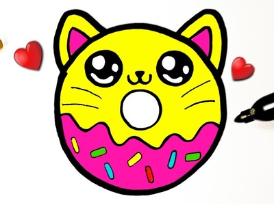 Cómo dibujar gatito cookie kawaii ♥ Dibujos Kawaii - Dibujos para dibujar