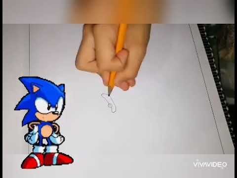 Como dibujo  fácil a sonic baby