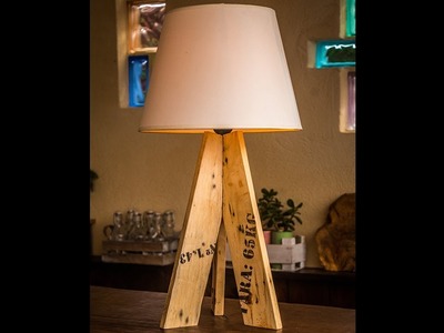 ▶️ Cómo Hacer Lámpara Minimalista con Palet ???? DIY Minimalist Lamp