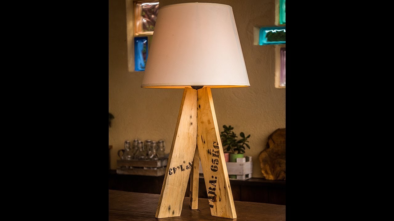 ▶️ Cómo Hacer Lámpara Minimalista con Palet ???? DIY Minimalist Lamp