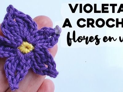CÓMO TEJER VIOLETAS A CROCHET: flores a crochet, tutorial paso a paso violetas | Ahuyama Crochet
