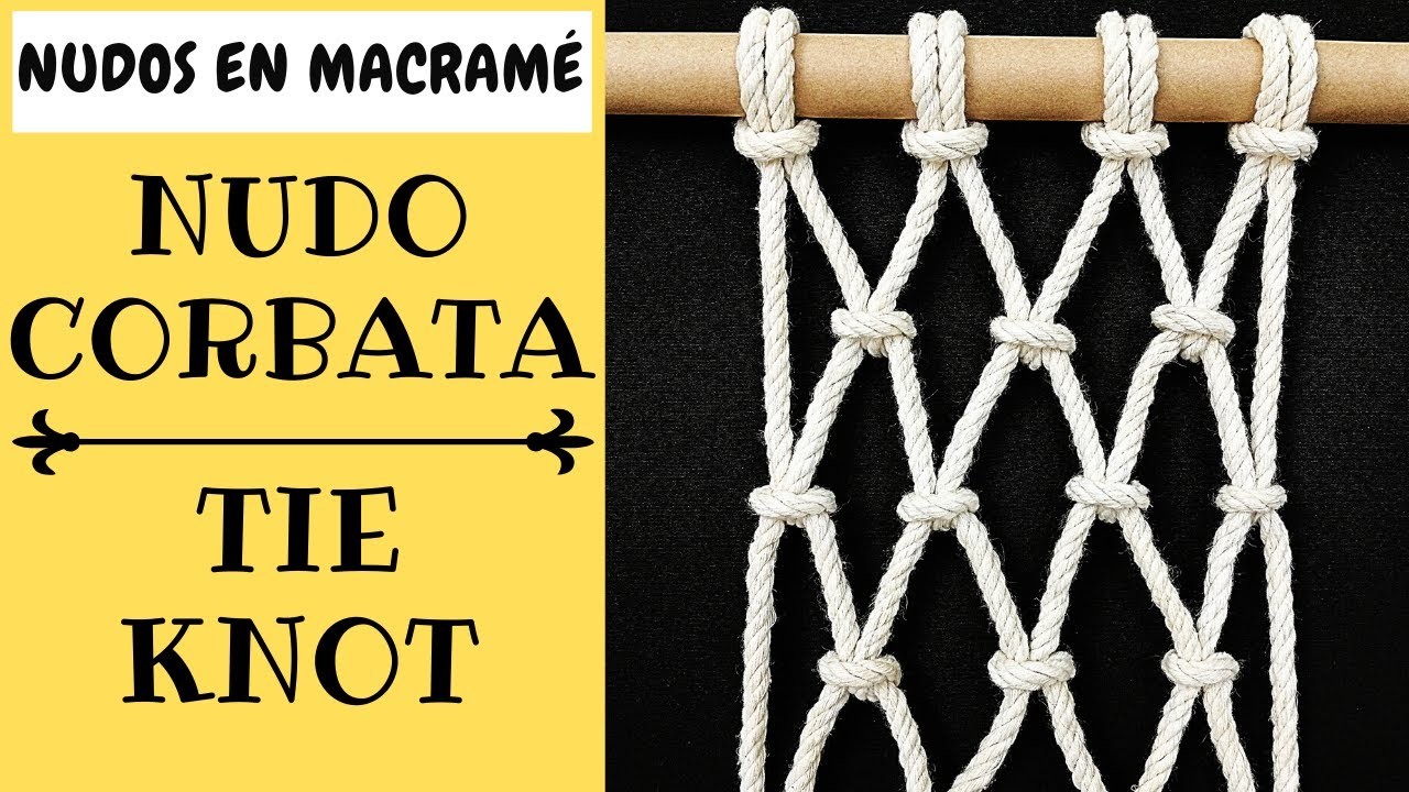 DIY NUDO CORBATA en macrame  (paso a paso) | DIY Macrame Tie Knot Pattern