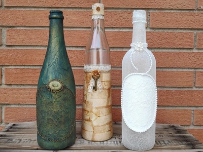 3 Ideas fáciles para reciclar y decorar botellas de cristal
