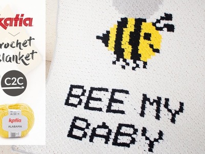 ???? Aprende Crochet C2C con la manta de bebé Bee My Baby ????