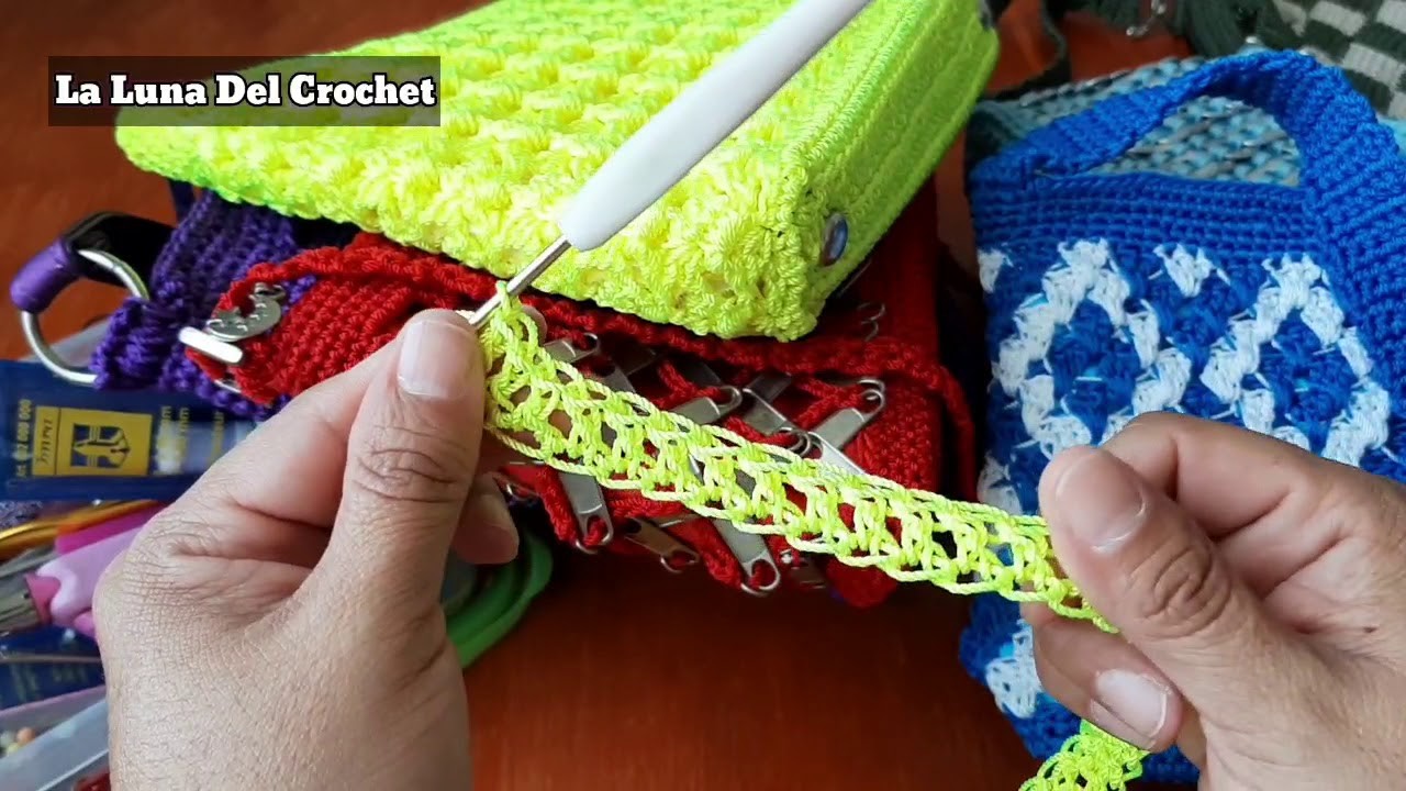 Asa facil y rapida para bolsos tejidos a crochet