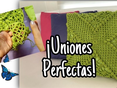 ???? Como FORRAR COJINES con 2 cuadros tejidos Ganchillo, Crochet Cushion cover PERFECT Joining DIY ????