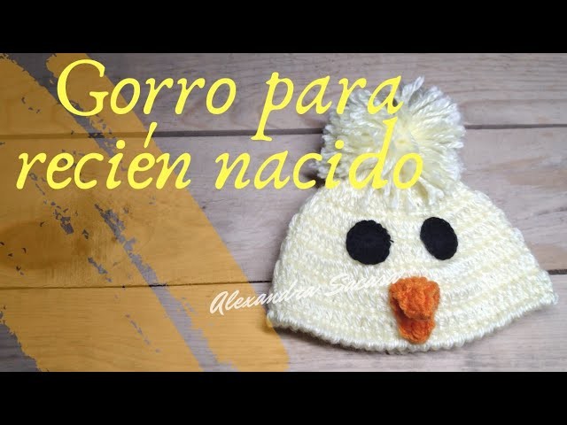 Gorro para bebé recién nacido tejido a crochet tutorial paso a paso by Alexandra Sacasa