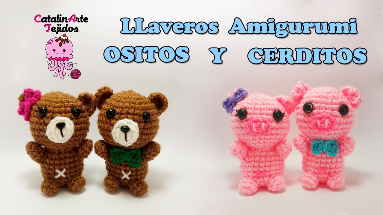 Ositos y Cerditos Llaveros Amigurumi | CatalinArte Tejidos