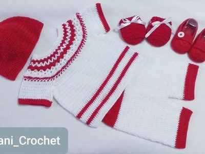 Pantalón para bebe a Crochet. talla de 0 a 3 meses. paso a paso