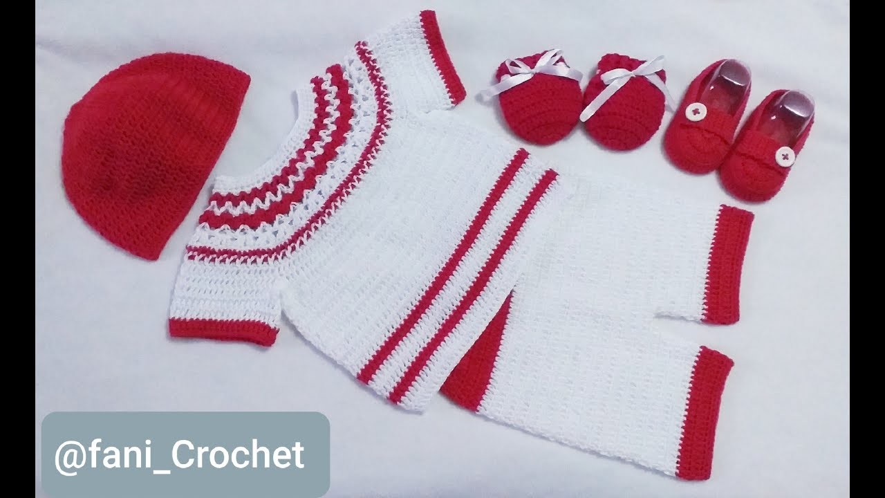 Pantalón para bebe a Crochet. talla de 0 a 3 meses. paso a paso