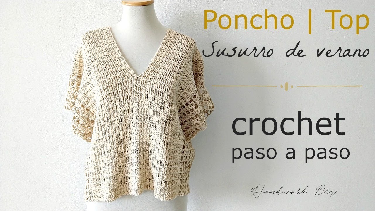Poncho | Top tejido a crochet
