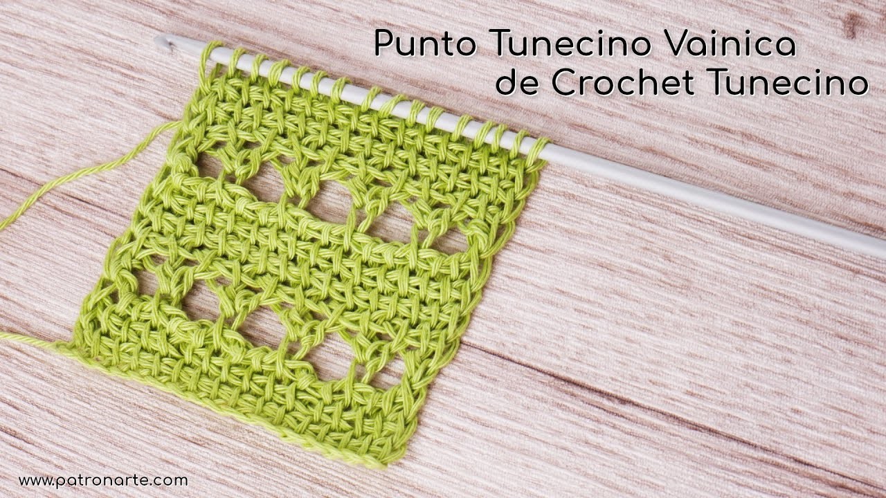Punto Tunecino Vainica de Crochet Tunecino | Tutoriales de Crochet Tunecino Paso a Paso
