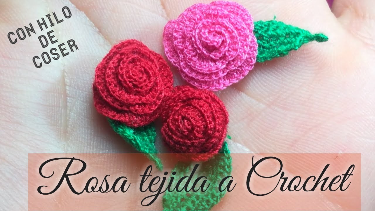 Rosas a Crochet????|Flores a Crochet| Paso a Paso con Hilo de coser| Crochet Sewing thread????