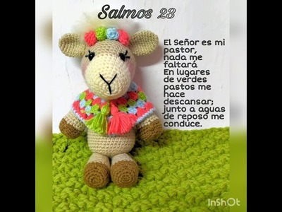 #amigurumi #alpaca #salmos23 Alpaca tejida a crochet