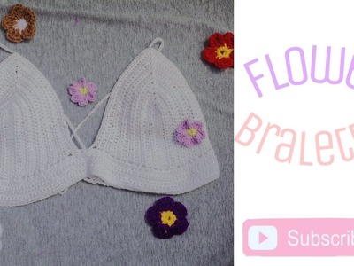 Bralette a crochet fácil y rápido || CON PUNTOS BÁSICOS || FLOWER BRALETTE ????????