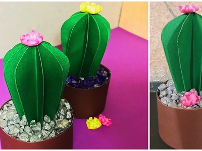 Cactus de papel | DIY paper cactus | Cactus manualidades -  Plantas de papel - EXERCOM