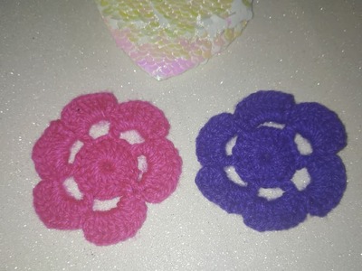 Como hacer una flor a crochet muy fácil ✨ ( easy flower)