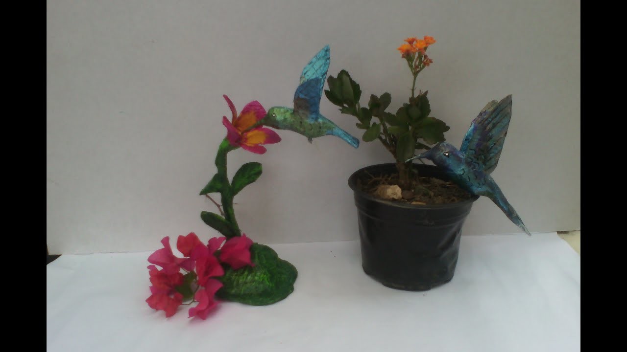 DIY   COLIBRI HECHO DE PAPEL   hummingbird paper,   papel de beija-flor