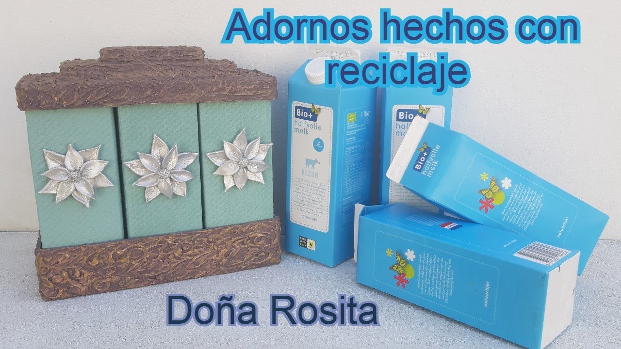 Manualidades con reciclaje de cajas de leche FACILES - ELEGANTE - ECONOMICAS