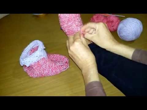 ????️ Pantuflas en 2 Agujas.Tricot Fácil ???? Parte 2: Como Coser ???? Pantufas de Tricô. Knitting Slippers