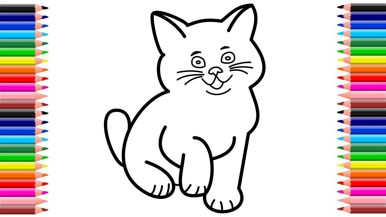Cómo dibujar un gato fácil para niños | Gato para dibujar