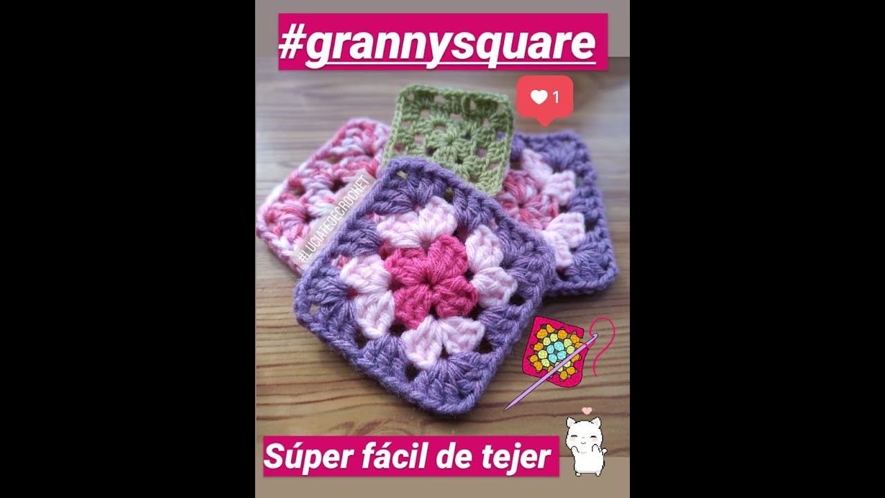 Como hacer Cuadrados GRANNY a crochet  paso a paso #1. How to crochet Granny square (principiantes)