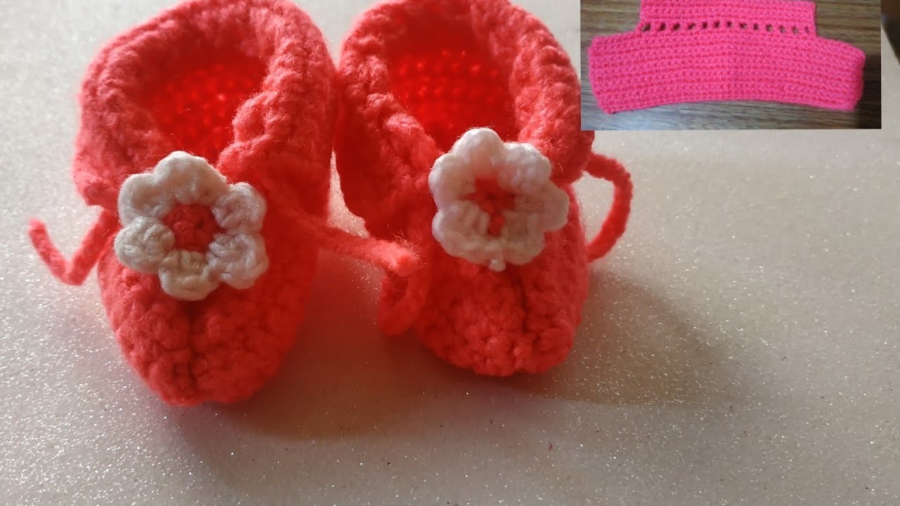 Cómo hacer un zapatito de bebé a crochet muy fácil (baby shoess crochet)