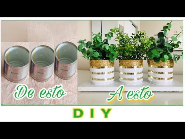 Decoración DIY-Manualidades-reciclaje creativo para plantitas.decorative recycling plant ideas