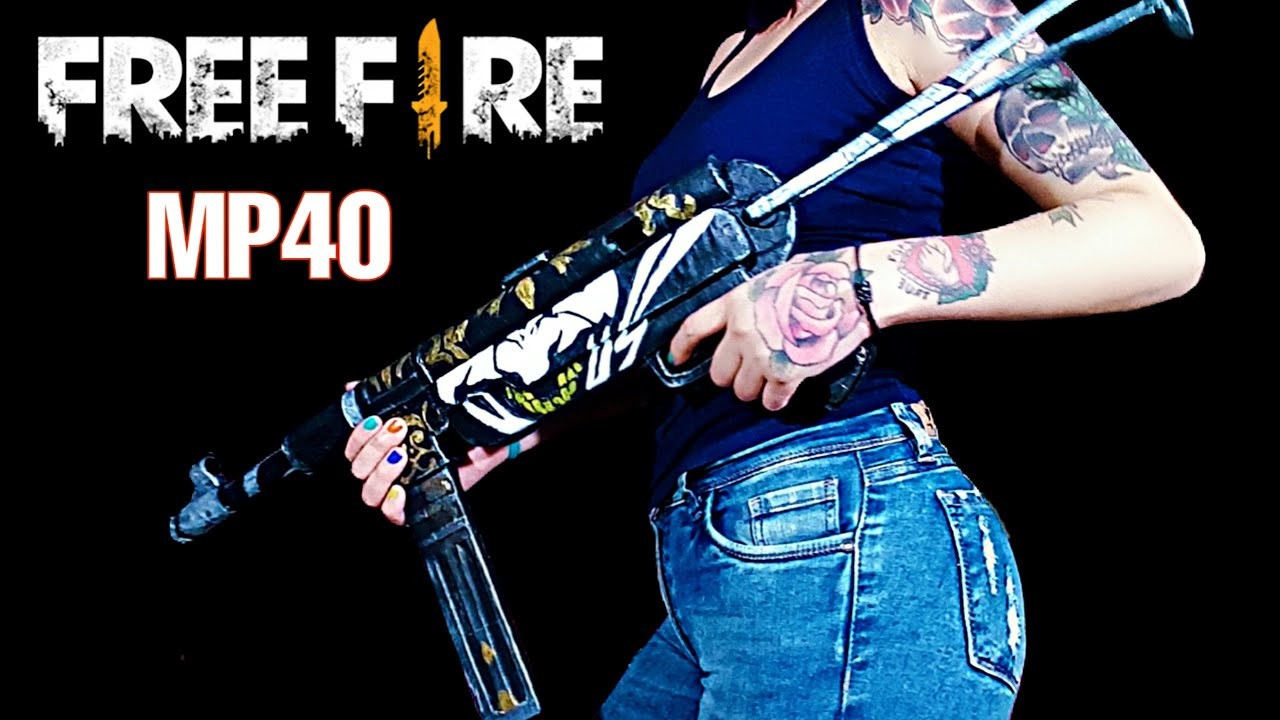 DIY- Cómo Hacer un MP40 de CARTÓN || Bufón Nocturno de FREE FIRE